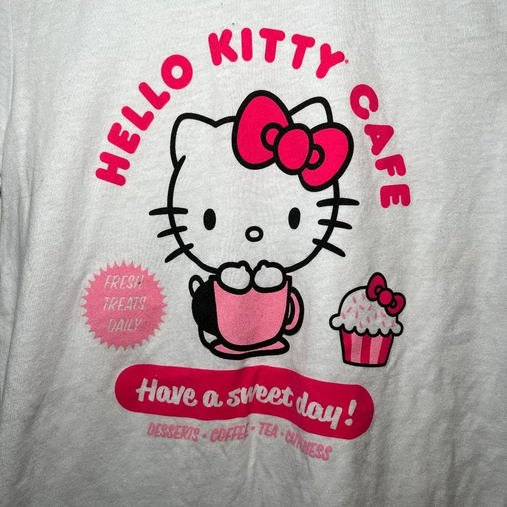 Hello Kitty Cafe Ringer T-Shirt - Sanrio - XS - Picture 2 of 4